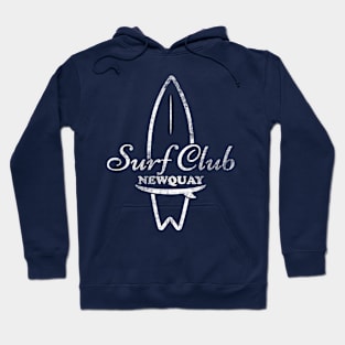 Newquay Cornwall Surf Club retro Surfboard Hoodie